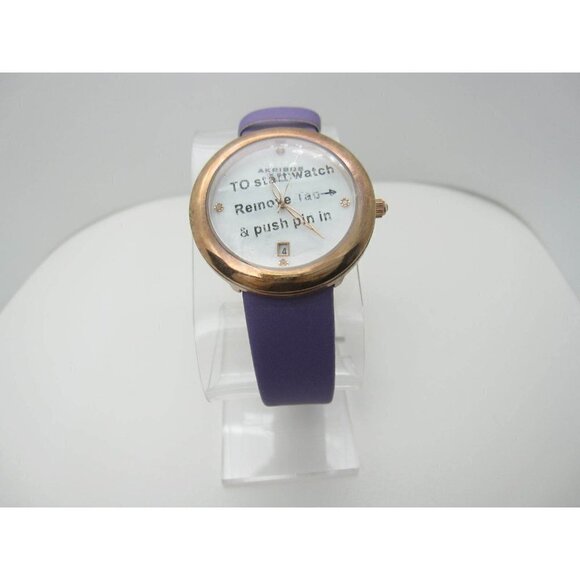 New W/O Akribos XXIV Diamond Dial 3 ATM WR Analog 40mm Dial Watch(C581)AK899P-8X - Picture 3 of 12